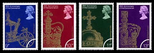 1978 GB - SG1059-62 25th Anniv Coronation Set (4) MNH