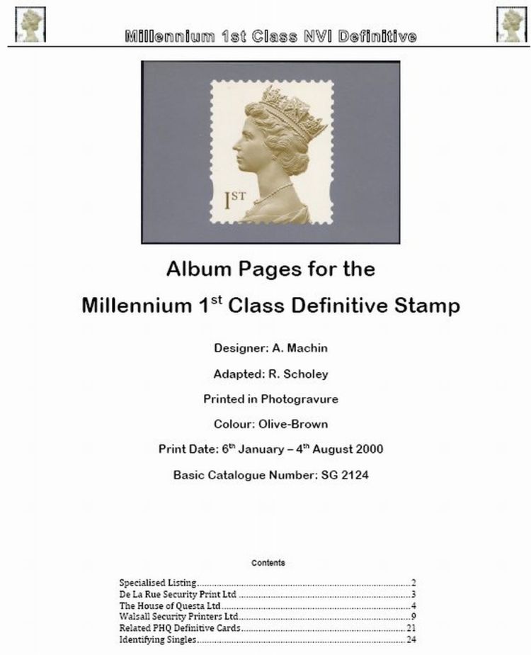 2000 GB - 1st Class Millenium Machin Definitive Album