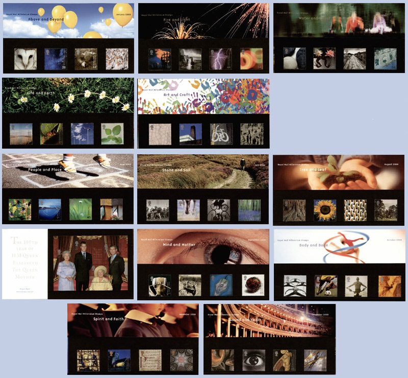 2000 GB - PP 309-318 - Commemorative Year Set (13 Packs)