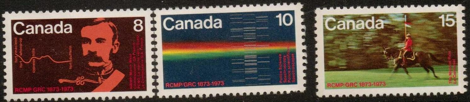 1973 CDN751-53 - Centenary of RCMP (3) MNH