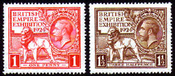 1924 GB - SG430-31 British Empire (Wembley 1924) Set (2) MNH