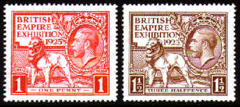1925 GB - SG432-33 British Empire (Wembley 1925) Set (2) MNH