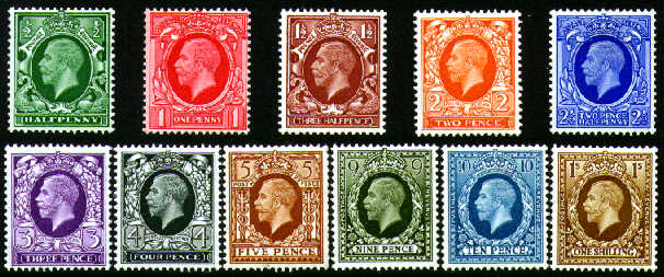 1934-36 GB - SG439-49 Definitive Set (11) MNH