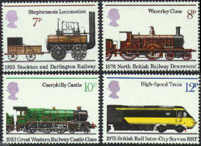 1975 GB - SG984-87 Steam Railway Set (4) MNH