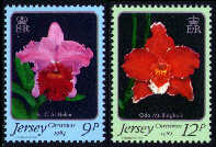 1984 Jersey Christmas: Orchids (1st Series) Set (2) Used