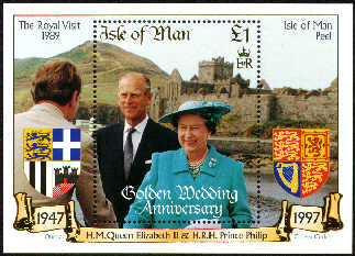 1997 IOM - Golden Wedding of Queen Elizabeth II M/S MNH