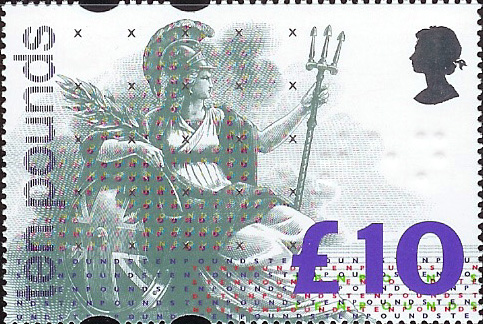 1993 GB - SG1658 (UL1) £10 High Value (Britannia) T1 MNH