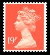 19p bright orange-red