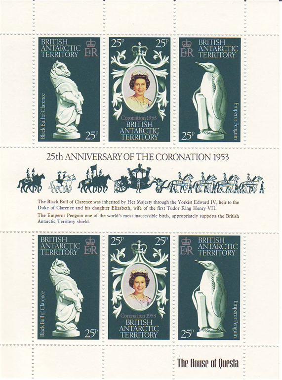 1978 - Brit Antarctic Terr - 25th Anniv of Coronation M/S MNH