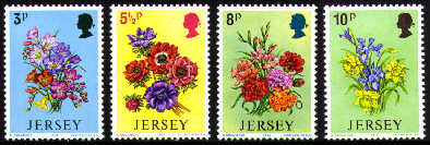 1974 Jersey Spring Flowers Set (4) MNH