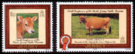 1979 Jersey 9th World Jersey Cattle Bureau Conf Set (2) MNH