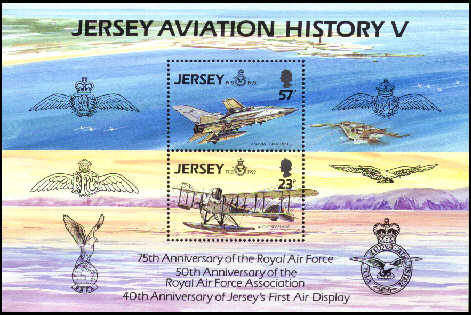 1993 Jersey Air Force Anniversaries M/S Used CTO