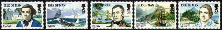 1989 IOM - Bicentenary of the Mutiny on the Bounty Set (5) Used