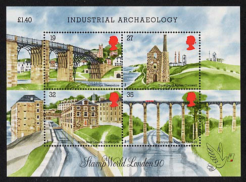 1989 GB - MS1444 - Industrial Archaeology MS MNH